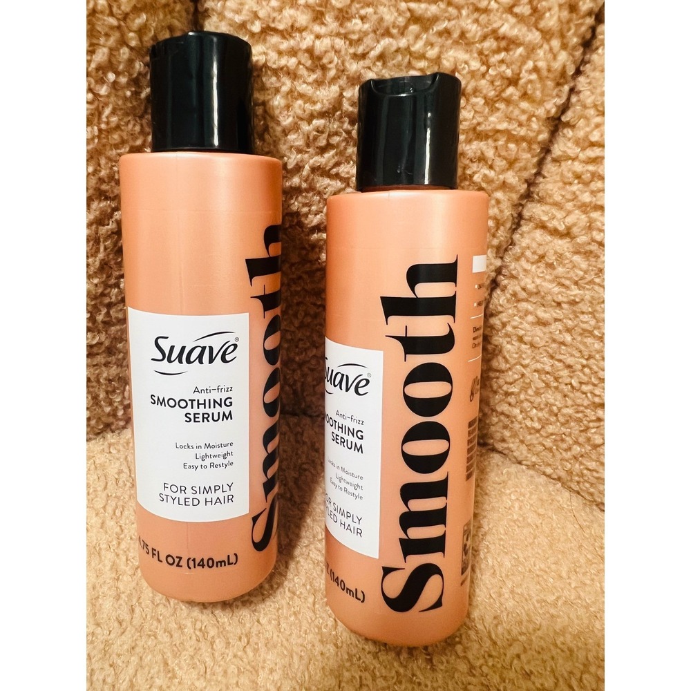 Lot of 2 Suave Anti-Frizz Smoothing Serum For Simply Styled Hair 4.75 oz Each